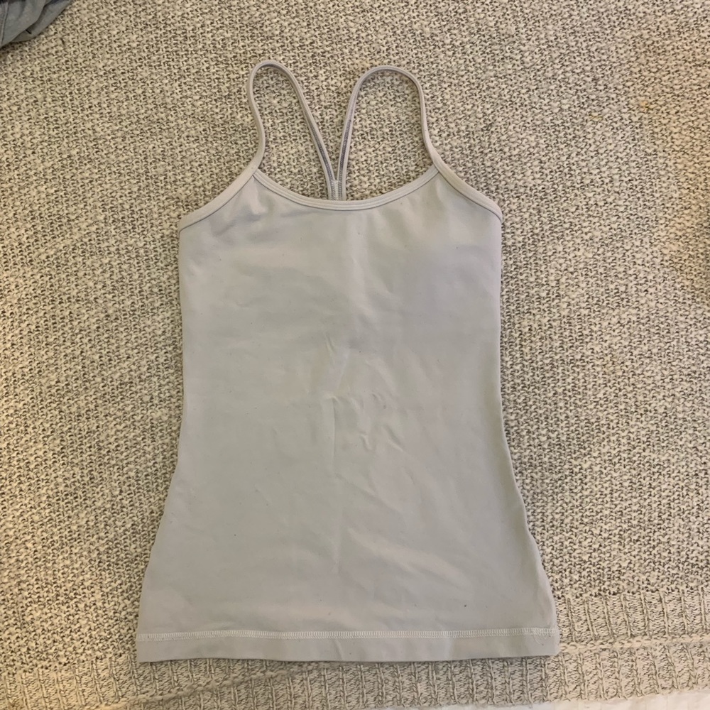 Lululemon White Power Y Tank